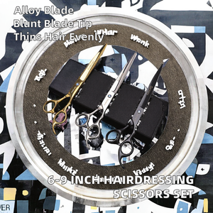 Tijeras de Entresacar de Acero Inoxidable con Punta Roma para Diestros, Tijeras de Peluquería, Tijeras de Barbería - Product Image 3