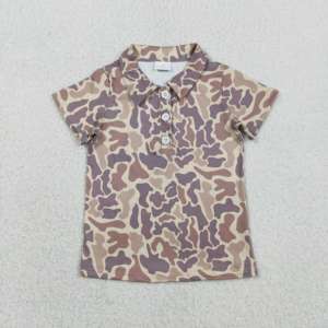 BT1714 RTS Conjunto de Ropa Infantil para Niño Pequeño, Camiseta de Camuflaje, Venta al Por Mayor, Manga Corta, Estilo Occidental - Product Image 1