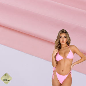 Bikini pakaian renang tanpa kelim 82% nilon 18% spandeks melar dan antilembap bebas potongan kain triko polos - Product Image 2