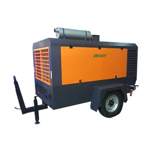 60hp 80 Kw Kleine Draagbare 175cfm Diesel Luchtcompressor