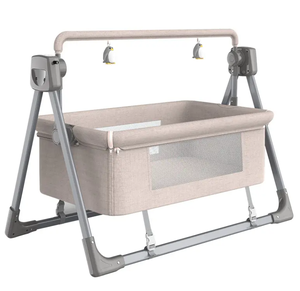 Culla Elettrica Multifunzione Personalizzata per Neonati, Sedia a <span class=keywords><strong>Dondolo</strong></span>, Lettino di Lusso con Musica e Zanzariera - Product Image 1