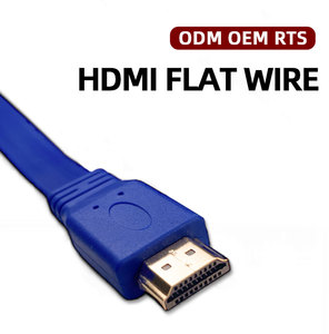 1.5M HDMI <span class=keywords><strong>pas</strong></span> <span class=keywords><strong>cher</strong></span> plat HDMI 1.4 câble 3D 1080P <span class=keywords><strong>4K</strong></span> mâle à mâle PVC veste HDTV câble 1.5M en bleu - Product Image 3
