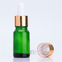 Flacons en verre vert de qualité supérieure de 15 ml et 20 ml, anti-lumière, étanches, réutilisables, pour huiles essentielles, cosmétiques quotidiens, flacons de parfum