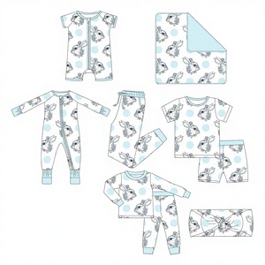 Ropa de Bebé Transpirable de Fibra de Bambú WEIWEI, Pijamas Suaves de Bambú para Niños, Conjunto de Pijamas para Bebé, Caja Misteriosa, Día de Pascua - Product Image 1