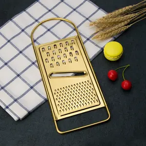 Rallador Manual Multifuncional <span class=keywords><strong>de</strong></span> Cocina, Color Dorado, para <span class=keywords><strong>Verduras</strong></span>/Queso/Ajo, Precio <span class=keywords><strong>de</strong></span> Fábrica - Product Image 2