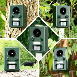 Répulsif Solaire pour Oiseaux, Répulsif Ultrasonique pour Animaux d'Extérieur, Répulsif pour Rongeurs avec PIR + Lumière Stroboscopique pour Éloigner les Animaux - Product Image 3