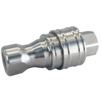 Connecteur rapide hydraulique KZF ouvert Type de fermeture 304 tuyau d'huile fileté auto-scellant en acier inoxydable résistant à la Corrosion