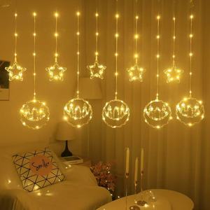 <span class=keywords><strong>Luci</strong></span> all'ingrosso della stringa della stella e della luna LED per celebrare il Festival delle <span class=keywords><strong>luci</strong></span> Decorative della tenda del Ramadan con 8 modalità lampeggianti - Product Image 3