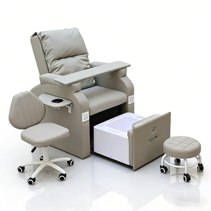 Salon Waterless Foot Care Bath Chair Modern Electric Reclining Pipeless Sofa Spa Pedicure Chair No Plumbing with Stool Set - Product Image 1