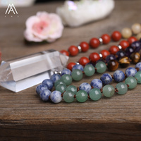 Çakra kolyeler şifa kristal takı, uzun düğümlü Mala kolye, meditasyon enerji Yoga Unisex hediyeler