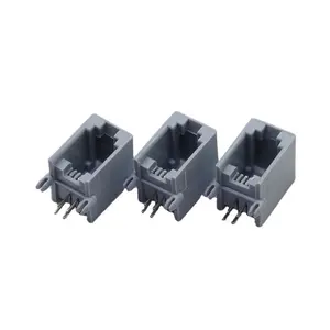 China supplier cable junction factory direct supply rj11 straight connector cat3 4P4C rj11 connector