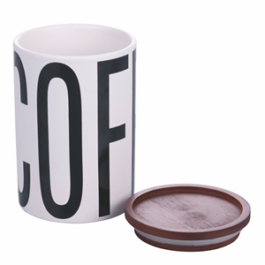 BIGISMORE Barattolo per Caffè in Ceramica Bianca 750ML - Product Image 2
