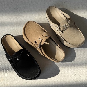 Mocassins d'été respirants pour hommes 2026 à semelles épaisses et talons rehaussés, en cuir de vachette marron, sandales décontractées - Product Image 2