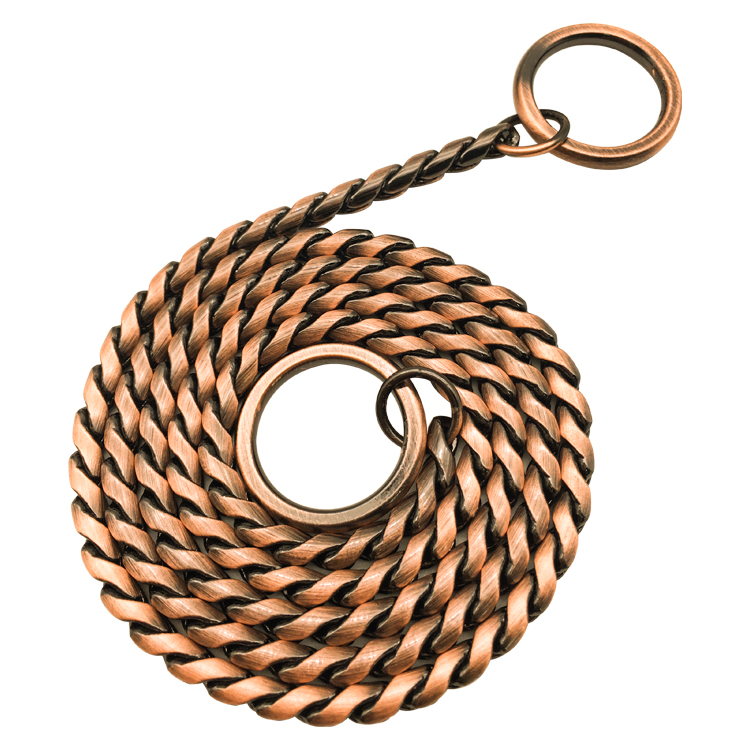 Горячая продажа, Китай, оптовая продажа, цепь в форме собаки, дроссель, поводок, твердая латунь, медь, Змеиный дроссель, P, розовое золото, ошейник для дрессировки собаки