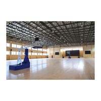 Bâtiment préfabriqué à structure en acier pour l'extérieur, usage industriel et commercial, toit en métal avec cour intérieure pour les sports