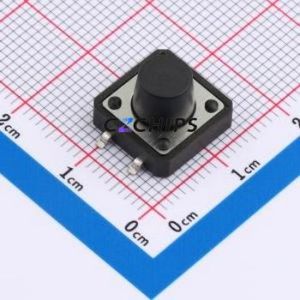 BX-TS-26-121285TT Tactile Switch SMD-4P,12x12mm Switch Single Pole Single Throw Round Button 2.6N Vertical Mount - Product Image 1