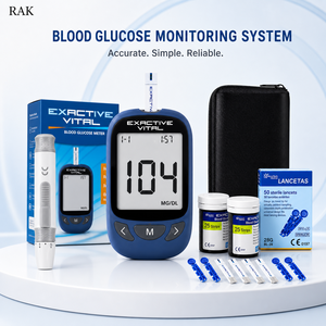 Wholesale <strong>EXACTIVE</strong> <strong>VITAL</strong> Blood Sugar Testing Machine Diabetic Test Kit With Test Strips Ready Stock for Africa India Retailers - Product Image 1