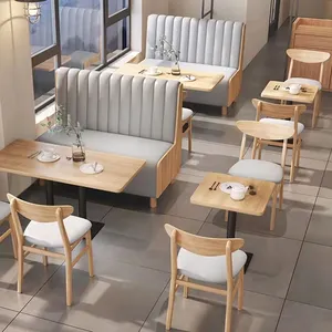 Wholesale Hot Pot Restaurant Furniture With Price Cheap Restaurant Booths Dining Table Set Wood Supplier Restaurant Furniture