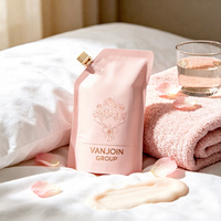 Pochettes souples portables à grand diamètre avec bec verseur personnalisé pour emballage de lotion corporelle et liquide de lavage