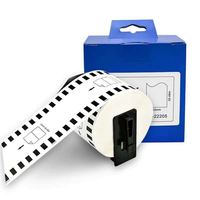 Porte-étiquette en papier thermique continu compatible DK 22205 62mm x 30.48mm emballage en carton autocollant adhésif