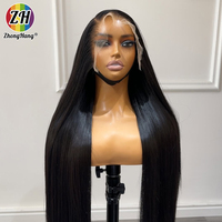 Perruque brésilienne sans colle 13x6 13x4 HD Lace Front, cheveux humains vierges SDD bruts ultra-lisses, 30 pouces de long, pré-épilée avec baby hair