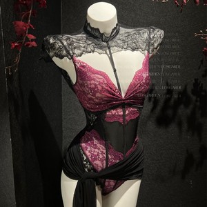 Manyu Nouvelle Lingerie Française Pure Désir, Body en Dentelle Transparente pour Femme Mature, Ensemble Sexy Uniforme 9705 - Product Image 1