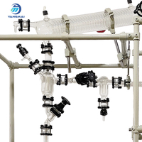 Réacteur de distillation en verre double couche YMCGR-100EX 100L personnalisé en borosilicate de haute qualité pour la séparation et la purification des solvants