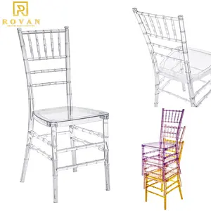 RTS Top mesh cross back chair transparent chair and event acrylic crystal stacking clear resin chiavari chair