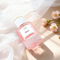 Flacons de parfum en verre dépoli de luxe, vides, cylindriques, pour liquides parfumés, 1oz 30ml 50ml 100ml, avec échantillon gratuit, emballage conteneur