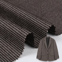 Tissu de costume en polyester TR 330GSM tissé à petits carreaux pour homme