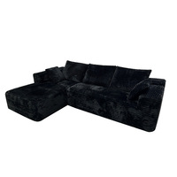Canapé d'angle trois places en tissu sous vide, moderne, minimaliste, écologique, durable, convertible en lit, pour salon et hôtels