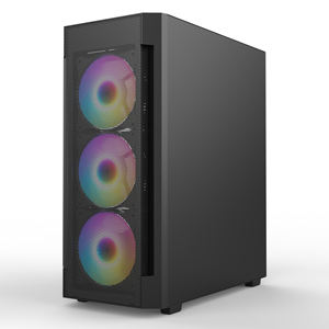 2024 Factory Outlet New ATX PC Apertura Panel lateral de vidrio templado Mid-Tower Case Polygonal Mesh <span class=keywords><strong>Gaming</strong></span> Computer Case - Product Image 3