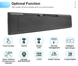 Bán hàng nóng 28.1inch trong nhà loại thanh LCD Android hiển thị siêu mỏng màn hình cảm ứng Stretch thanh hiển thị - Product Image 3