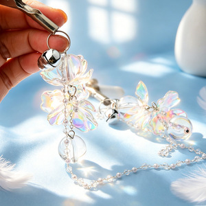 Jouets sexuels pour adultes, pince à tétons en cristal en forme de papillon, SM, boule de gravité, pince à sein lestée pour femmes, métal + plastique, étanche - Product Image 5