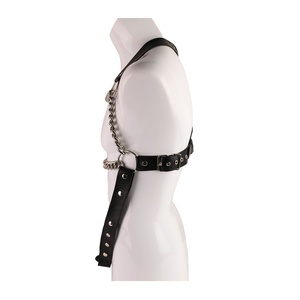 Juego de Bondage de Cuero SM, Correa Ajustable para la Espalda, Cadena, Esposas, Juego de Bondage para Cama, Juguetes de Bondage Masculinos, Venta al Por Mayor - Product Image 4