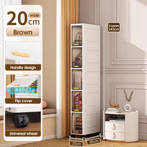 WANUO 20cm Length Narrow-Space <b>Kitchen</b> Storage Cart 2/3/4/5-Tier Slim Storage Cart Narrow <b>Kitchen</b> Rolling Cart - Product Image 6