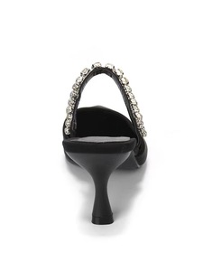 New Fashion Sexy Solid Color Rhinestone Pointed Stiletto High Heels Outdoor Temperament Plus Size Slippers Party Women Pumps - Product Image 4