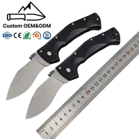 Couteau de poche pliant utilitaire en acier AUS-10A, style Kukri, avec verrouillage arrière, tactique, de collection, OEM