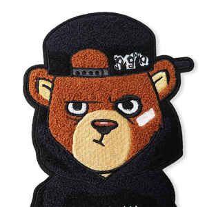 Personnalisé écologique de haute qualité entièrement tissé tissu logo brodé Patch thermocollant polyester pour vêtements chaussures étiquettes de vêtement - Product Image 1