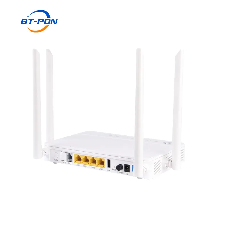 Chất lượng tốt có dây Lan viop ONT RJ11 VoIP GPON 4ge chậu xpon với giọng nói onu Wifi 2.4G 5g