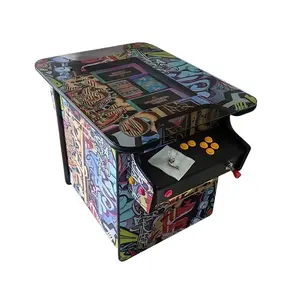3 Side Commercial Cocktail Tea Station 21.5 Inch Monitor 3000 Games In 1 Multiplayer Fight Stick Arcade Games
