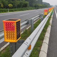 Feu de signalisation solaire LED IP65 rouge/jaune clignotant, lampe stroboscopique de sécurité routière pour avertissement de danger sur autoroute et zone de construction