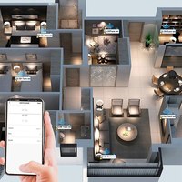 Interrupteur intelligent à 3 voies Anjielo, commande vocale Alexa, application de contrôle à distance, contrôle tactile WiFi, automatisation de la maison intelligente