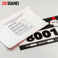 Numéro de bavoir de course Tyvek personnalisé impression double face numéro de marathon tissu avec logo et code à barres pour les événements de triathlon à vélo