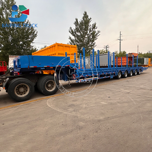 Trailer bán thấp 5 trục với các bước cột: Công suất 150t, sàn nghiêng thủy lực để vận chuyển máy móc quá khổ. - Product Image 3