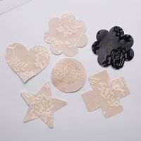 SATCOCO Offre Spéciale jetable amovible dentelle poitrine pétales fleur forme mamelon Patch robe de mariée peau noire respirant Invisible