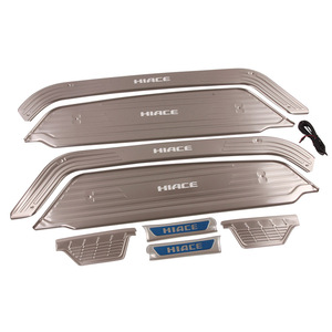 Right Hand Drive <b>Door</b> Sill Protector With Led Welcome Light <b>Door</b> Sills Scuff <b>Plate</b> for HIACE 2005-2018 RHD - Product Image 1