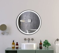 Miroir de vanité à Led avec écran tactile professionnel, cadre métallique, miroir de salle de bain à LED intelligent