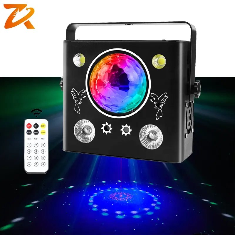 ZHONGKE telecomando a controllo vocale a LED RGB per feste con luce magica sfera da discoteca luci da palcoscenico
