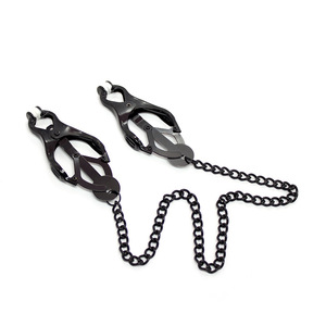 Estilo trébol japonés Unisex Metal cadena oscura erótico BDSM juguete sexual para adultos Brutal Bondage restricción cuerpo pezón abrazaderas - Product Image 4
